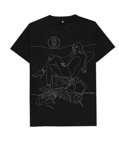 VC - Tiger Queen Art Black T-Shirt